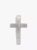 AllSaints sterling silver minimal huggie hoop earrings, imported from the UK