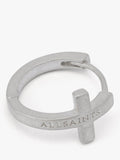 AllSaints sterling silver minimal huggie hoop earrings, imported from the UK