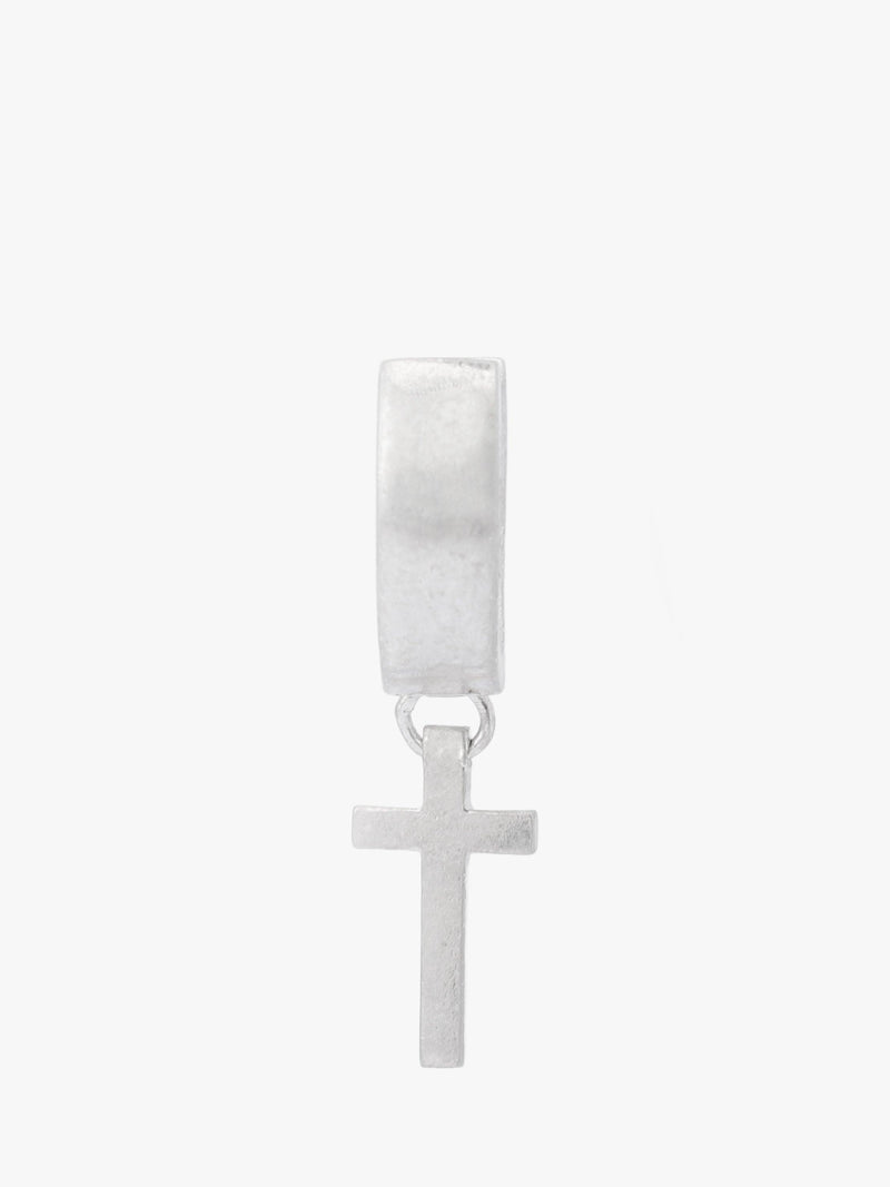 AllSaints sterling silver cross huggie hoop earrings - British product