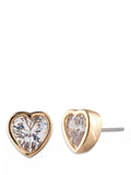 Ralph Lauren crystal heart stud earrings, UK version