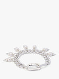 AllSaints spiked pearl choker bracelet warm silver (British brand)