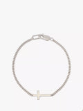 AllSaints sterling silver cross curb chain bracelet (British brand)