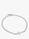 AllSaints sterling silver cross curb chain bracelet (British brand)