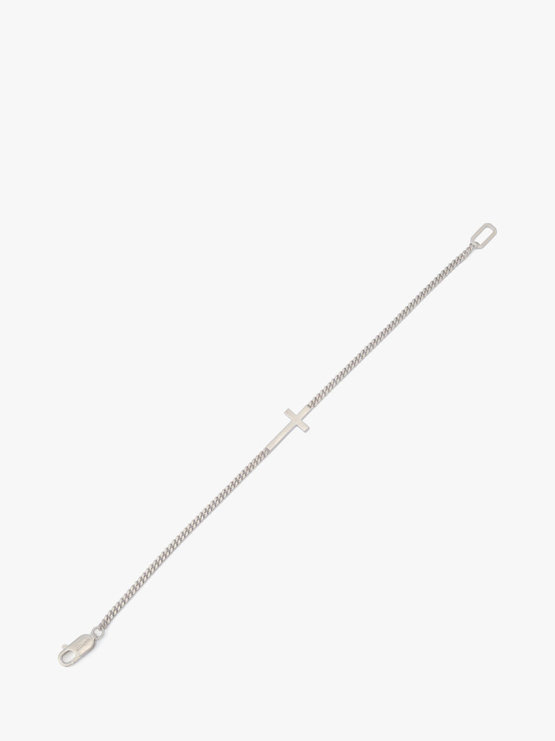 AllSaints sterling silver cross curb chain bracelet (British brand)