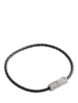 John Lewis Coach Leather Woven Bracelet Antique Silver- Buy online at McGrocer