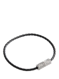 Coach antique silver leather woven bracelet, UK version