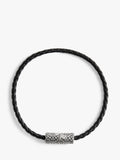 Coach antique silver leather woven bracelet, UK version