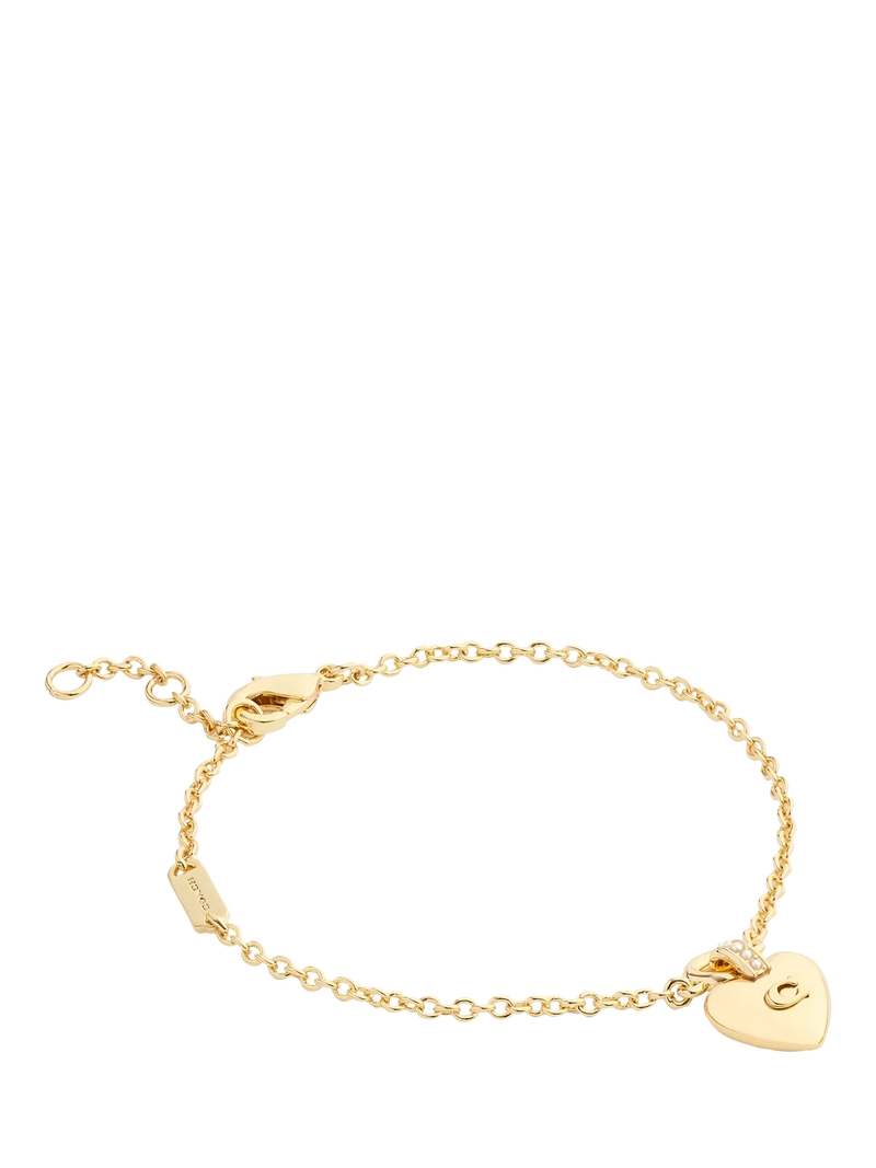 Coach Signature C puffy heart bracelet gold - British product