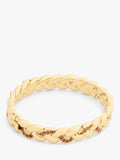 Coach braided gold bangle bracelet with cubic zirconia (British brand)