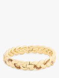 Coach braided gold bangle bracelet with cubic zirconia (British brand)