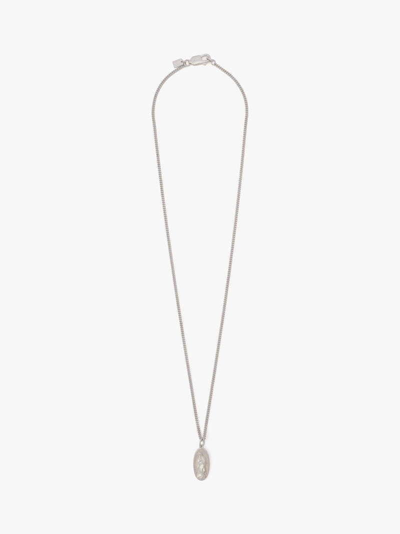 AllSaints sterling silver saint pendant necklace, imported from the UK