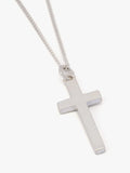 AllSaints cross pendant silver curb chain necklace (British brand)