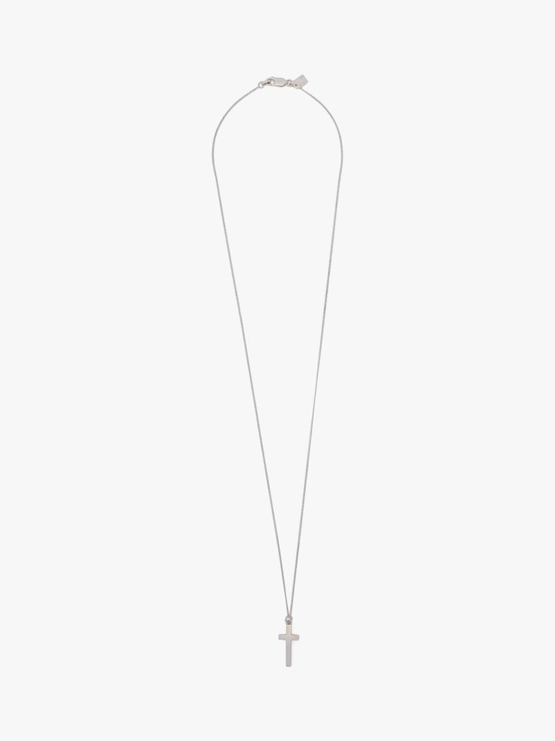 AllSaints cross pendant silver curb chain necklace (British brand)