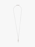 AllSaints cross pendant silver curb chain necklace (British brand)