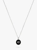 Coach pendant necklace antique silver C motif chain - British product