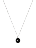 Coach pendant necklace antique silver C motif chain - British product
