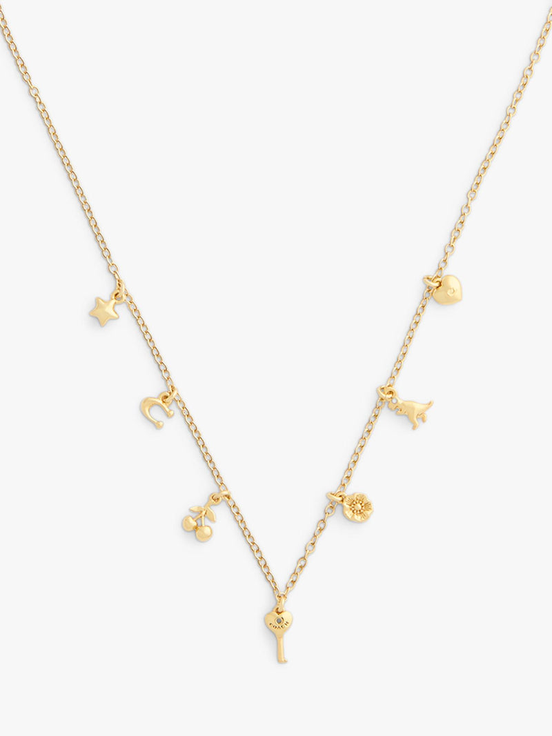 Coach mini charm chain necklace gold, UK version
