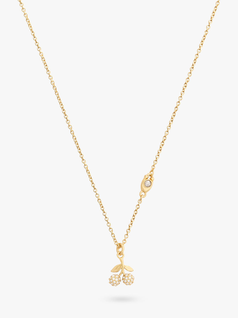 Coach cherry charm pendant necklace with crystal stones (British brand)