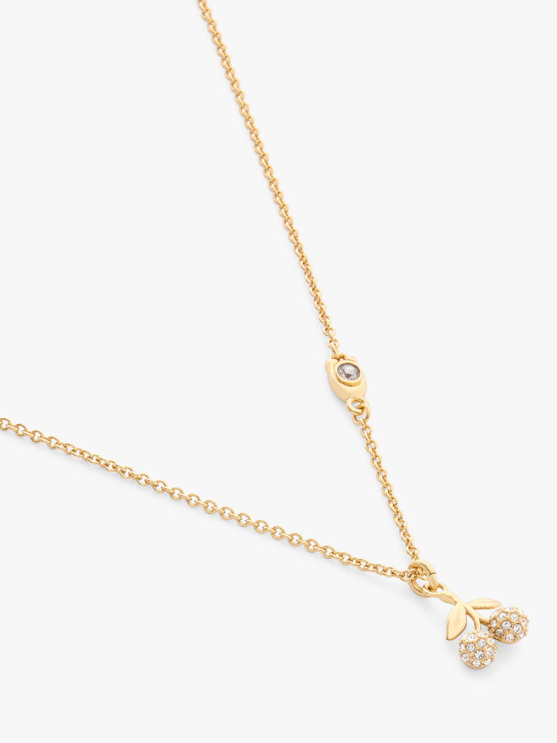 Coach cherry charm pendant necklace with crystal stones (British brand)