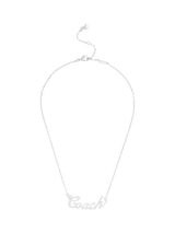 John Lewis Coach Name Plate Necklace Rhodium- Buy online at McGrocer