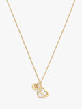 Coach necklace textured gold heart pendant gold toned (British brand)