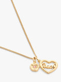 Coach necklace textured gold heart pendant gold toned (British brand)