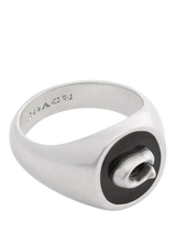 John Lewis Coach Unisex Signature C Signet Ring Antique Silver UK Size O- Buy online at McGrocer
