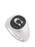 Coach signet ring antique silver size O, UK version