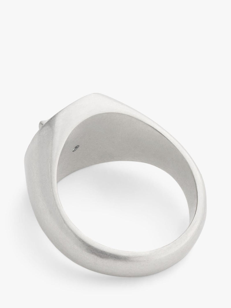 Coach signet ring antique silver size O, UK version