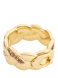 Coach sculpted C braided ring gold O - British product