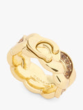 Coach sculpted C braided ring gold O - British product