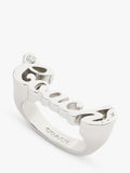 Coach name plate ring rhodium size O - British product