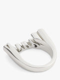 Coach name plate ring rhodium size O - British product