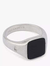 John Lewis AllSaints Sterling Silver Onyx Signet Ring, M- Buy online at McGrocer