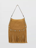 Mango Gari suede hobo bag leather handbag (British brand)