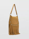 Mango Gari suede hobo bag leather handbag (British brand)