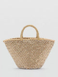 Mango Marcia shopper tote bag straw embellishment, UK version