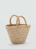 Mango Marcia shopper tote bag straw embellishment, UK version