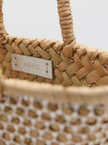 Mango Marcia shopper tote bag straw embellishment, UK version