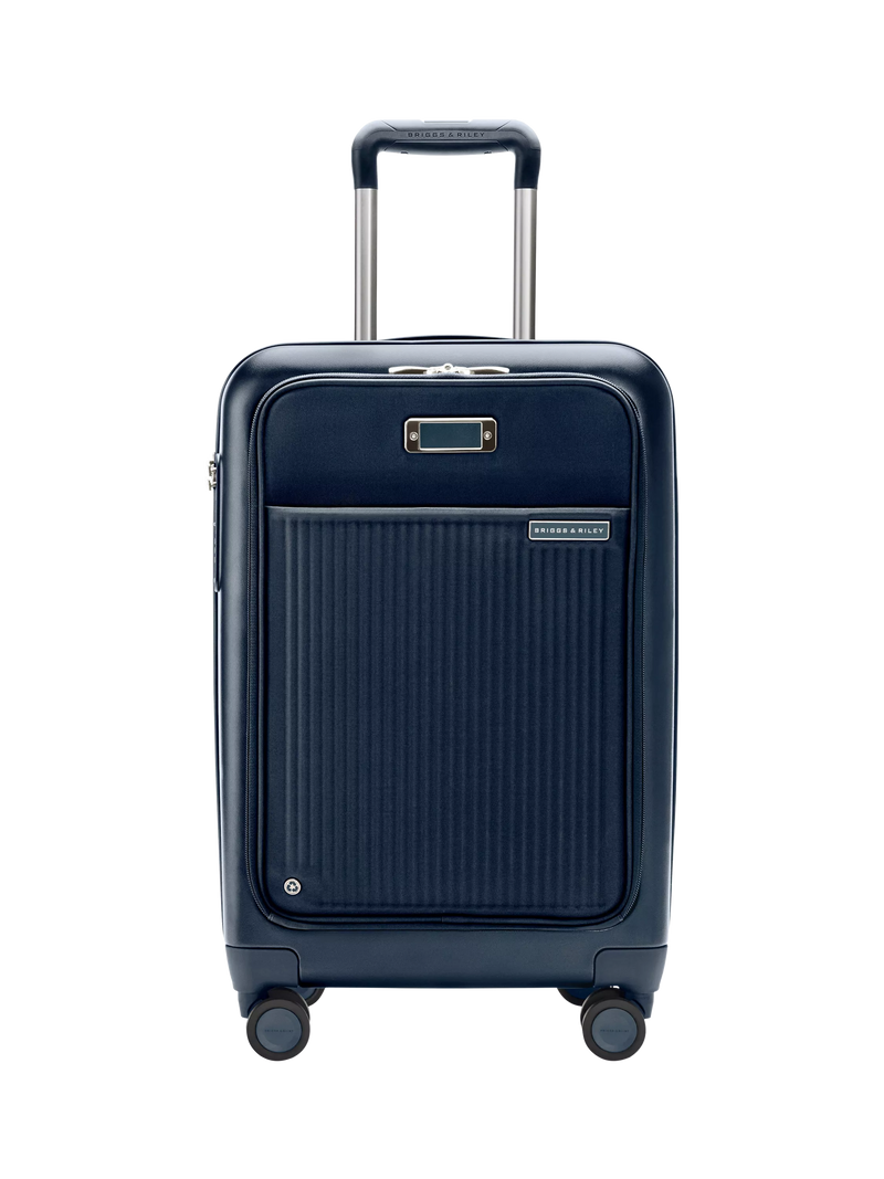 Briggs & Riley navy carry-on spinner suitcase 56cm, imported from the UK
