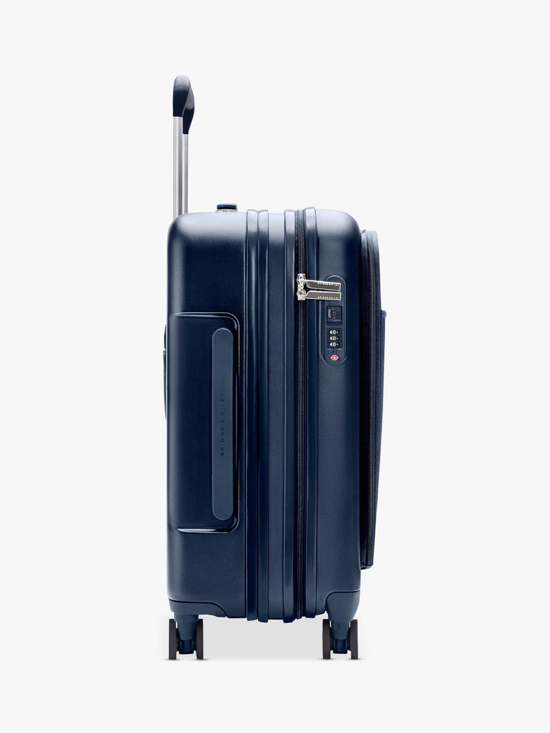 Briggs & Riley navy carry-on spinner suitcase 56cm, imported from the UK