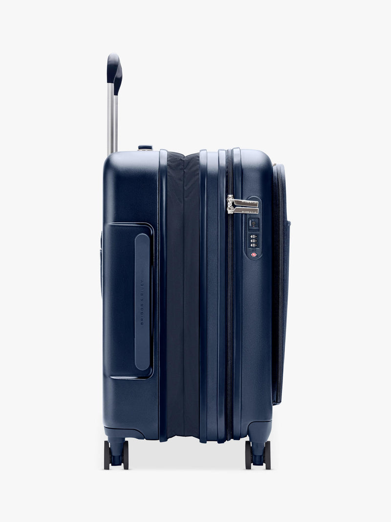 Briggs & Riley navy carry-on spinner suitcase 56cm, imported from the UK