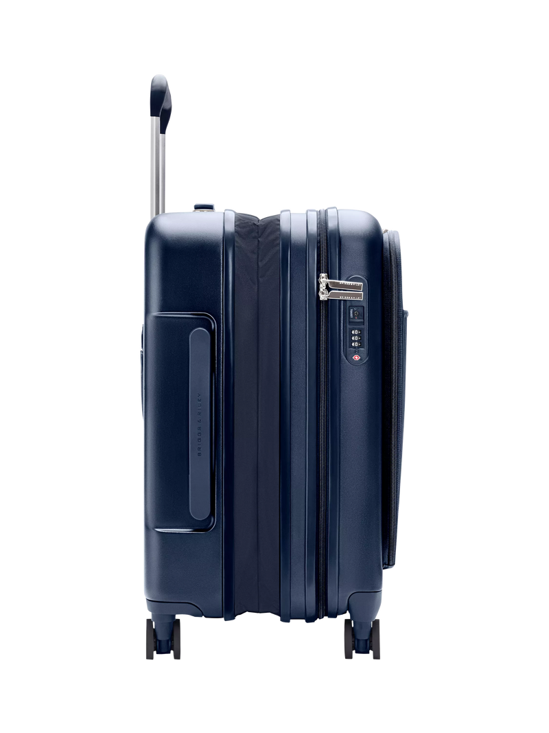 Briggs & Riley navy carry-on spinner suitcase 56cm, imported from the UK