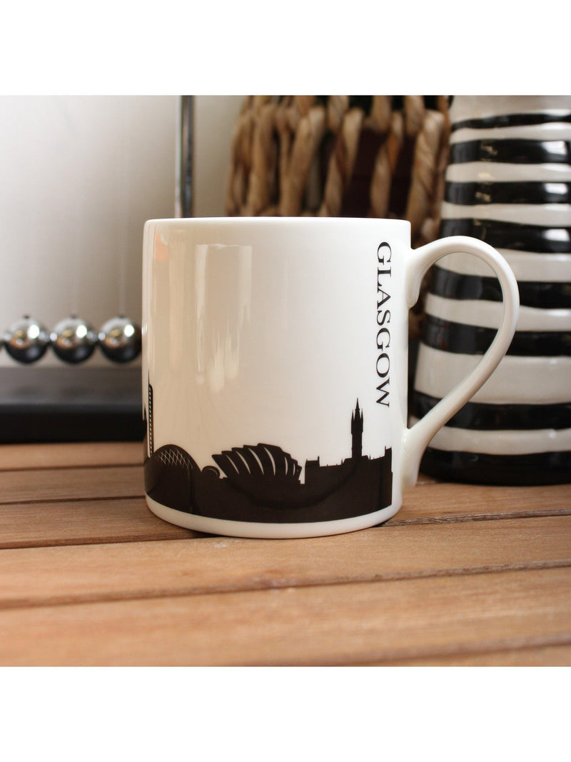 McLaggan Smith Glasgow skyline bone china mug 350ml - British product