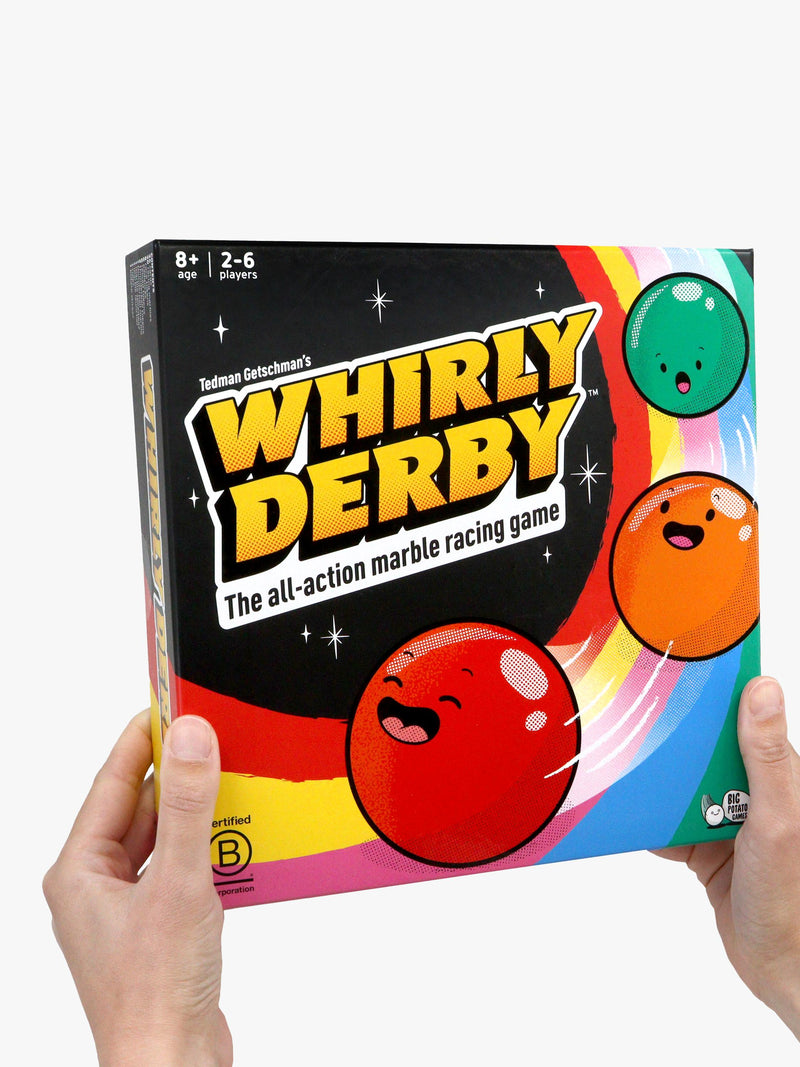 Big Potato Whirly Derby marble racing board game, imported from the UK
