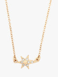 AllSaints star pave necklace and earrings set gold, UK version