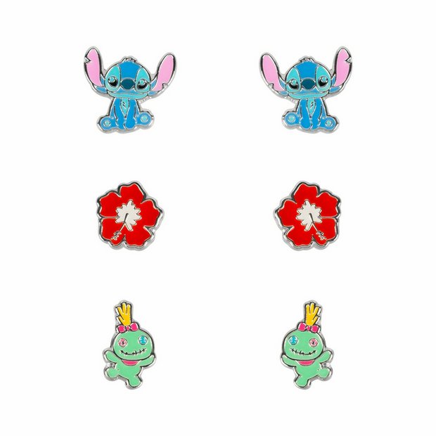 Disney Lilo and Stitch stud earrings set of 3 (British brand)
