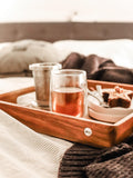 AdHoc double wall glass cup with tea infuser, UK version