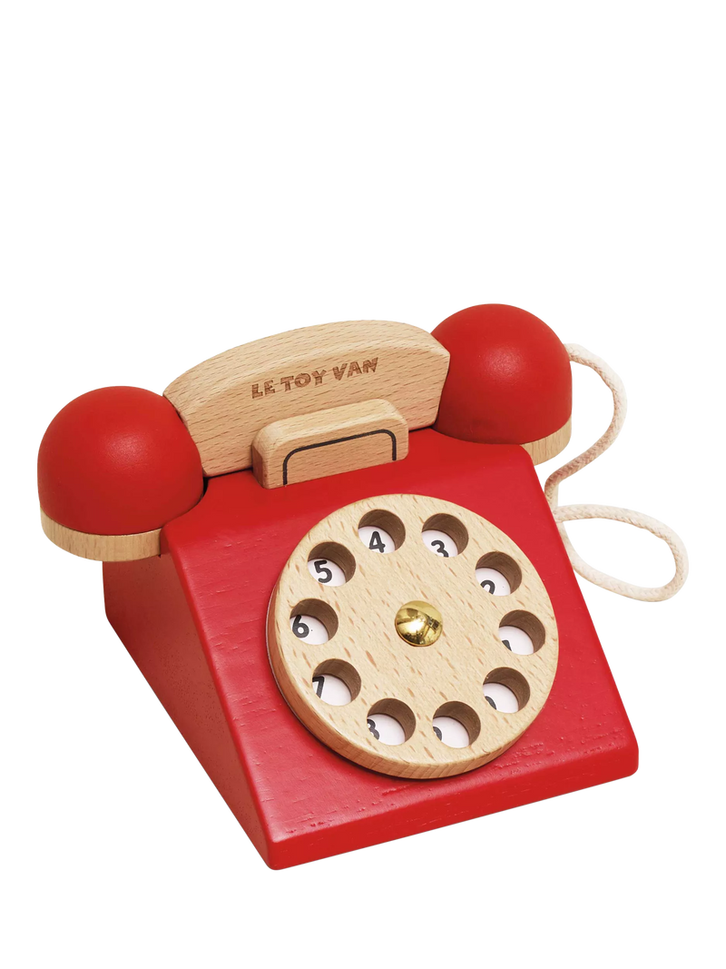 Le Toy Van vintage wood phone, UK version