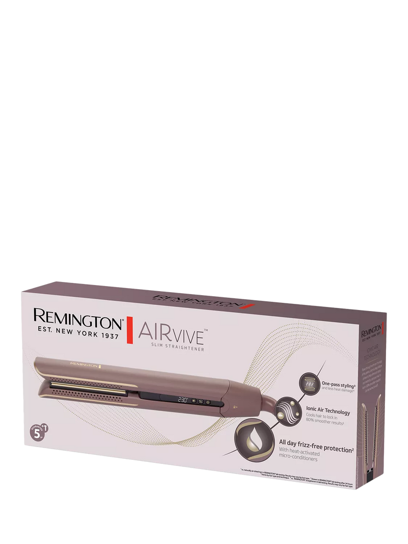 Remington AIRvive Slim hair straightener mauve, imported from the UK